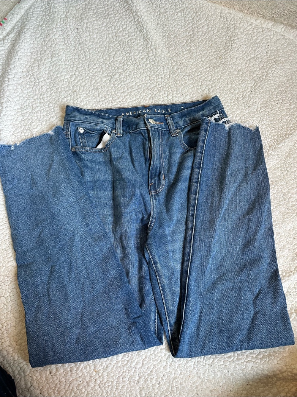 American Eagle Outfitters Dark Blue Denim Mom Jeans